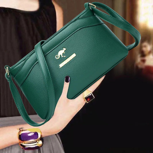 Mini Soft Leather Middle aged and Elderly Small Bag for Women 2024 New Fashion Mom's Single Shoulder Crossbody Handbag